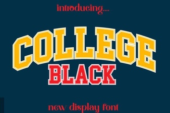 Bold College Black Font Styles for Modern Designs