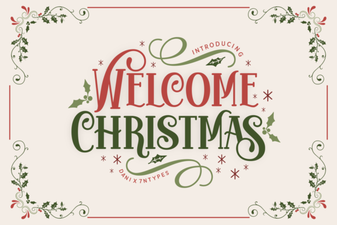 Welcome Christmas Font: Festive Typography & Design