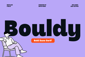 Bouldy Font: Chunky Serif for Eye-Catching Headlines