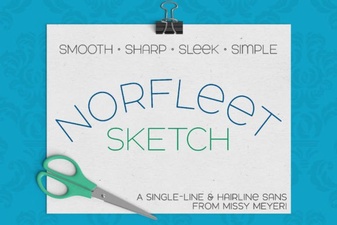 Norfleet Sketch Single Line Font: Design Inspiration